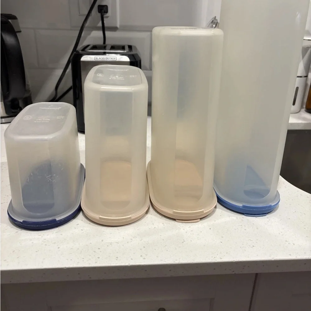 Tupperware Oval Modular Mates With Easy Pour Spout Lids SZ 2,3,4,5 Bundle set